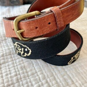 Smathers and Branson Needlepoint Colorado University Belt Black